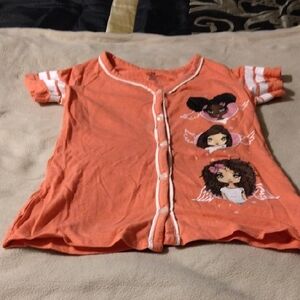 Orange Kids Cartoon Character Shirt